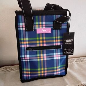 SCOUT Pleasure Chest Soft Cooler Tote - Navy Plaid